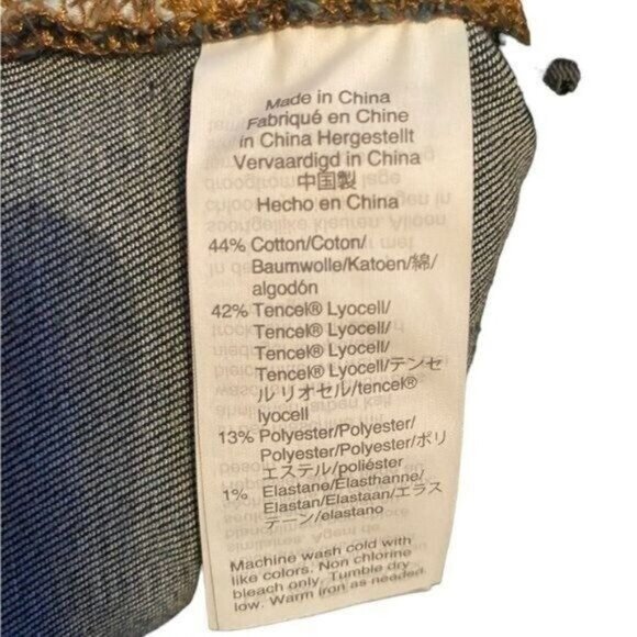 Madewell Jeans 9" Curvy‎ High Rise Skinny Jeans Size 37P Western Rodeo De… - Picture 7 of 8